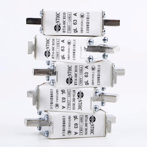 Kustom Grosir Tegangan Rendah NT00C AC Fuse Link Pisau Pisau Kecil Kapasitas Pemutusan Tinggi Tembaga 100A CE